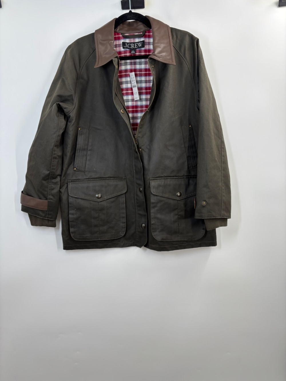 J.Crew Broken-in Barn Jacket™ with faux-leather collar - Picture 8 of 9